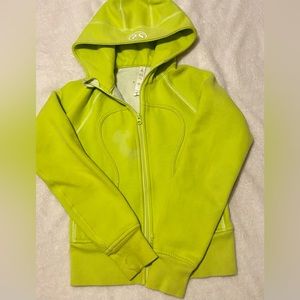 Bright yellow Lululemon zip up, size 2US, great condition